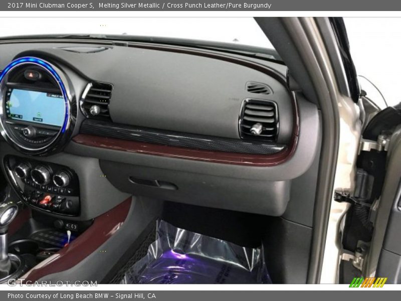 Melting Silver Metallic / Cross Punch Leather/Pure Burgundy 2017 Mini Clubman Cooper S