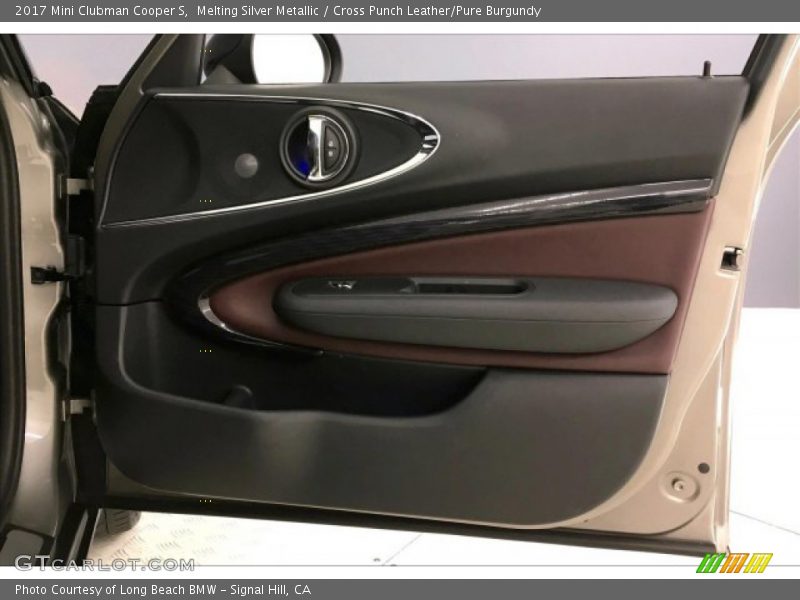 Melting Silver Metallic / Cross Punch Leather/Pure Burgundy 2017 Mini Clubman Cooper S