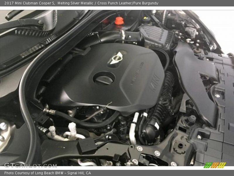 Melting Silver Metallic / Cross Punch Leather/Pure Burgundy 2017 Mini Clubman Cooper S