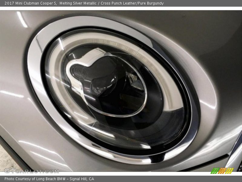 Melting Silver Metallic / Cross Punch Leather/Pure Burgundy 2017 Mini Clubman Cooper S