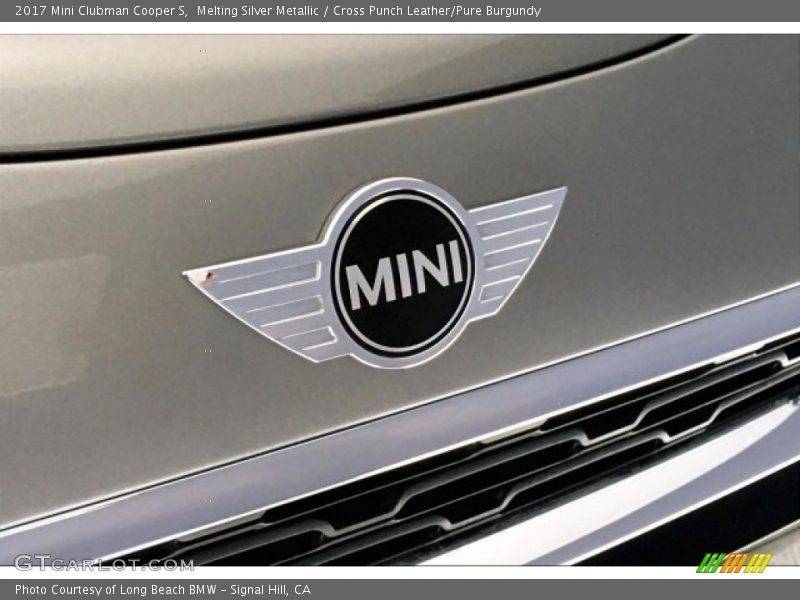 Melting Silver Metallic / Cross Punch Leather/Pure Burgundy 2017 Mini Clubman Cooper S