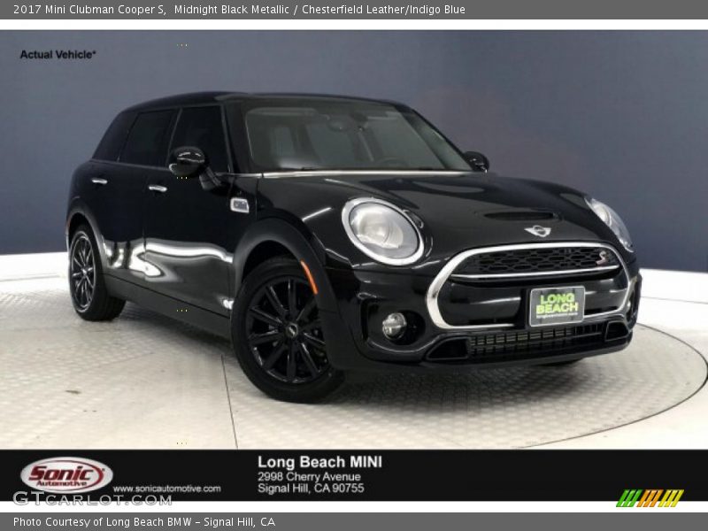 Midnight Black Metallic / Chesterfield Leather/Indigo Blue 2017 Mini Clubman Cooper S