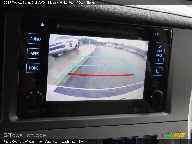 Blizzard White Pearl / Dark Bisque 2017 Toyota Sienna XLE AWD