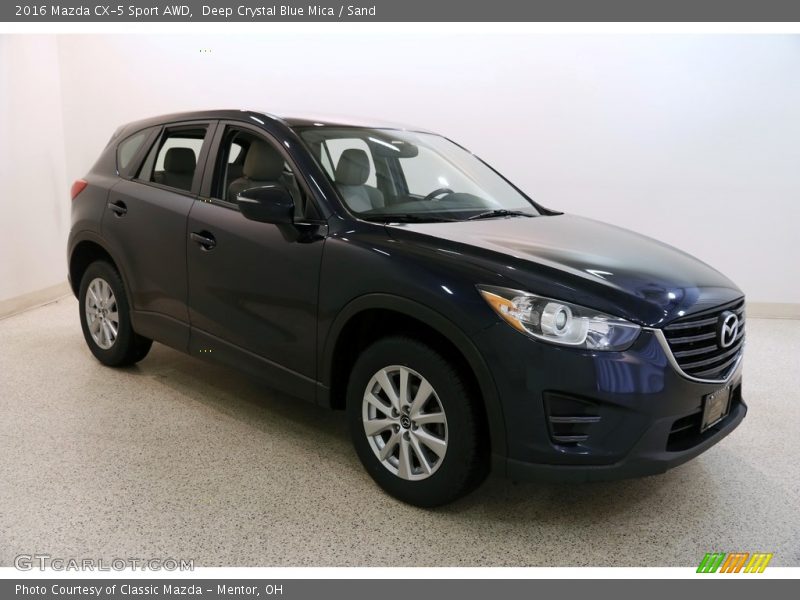 Deep Crystal Blue Mica / Sand 2016 Mazda CX-5 Sport AWD