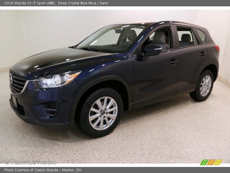 Deep Crystal Blue Mica / Sand 2016 Mazda CX-5 Sport AWD