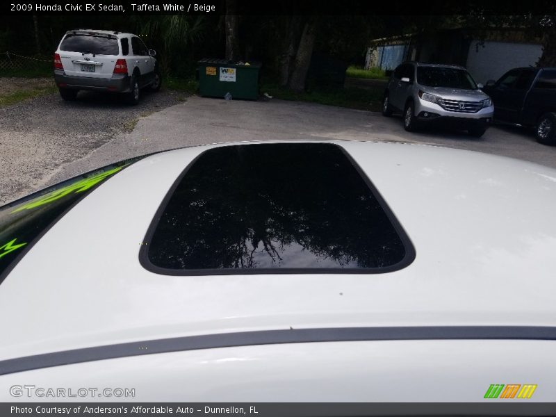 Taffeta White / Beige 2009 Honda Civic EX Sedan