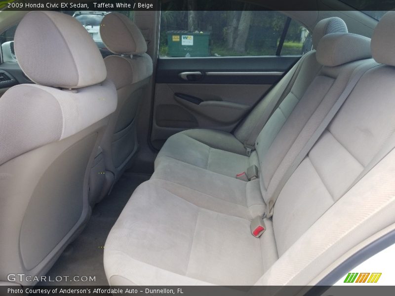 Taffeta White / Beige 2009 Honda Civic EX Sedan