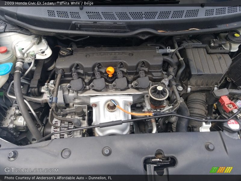 Taffeta White / Beige 2009 Honda Civic EX Sedan
