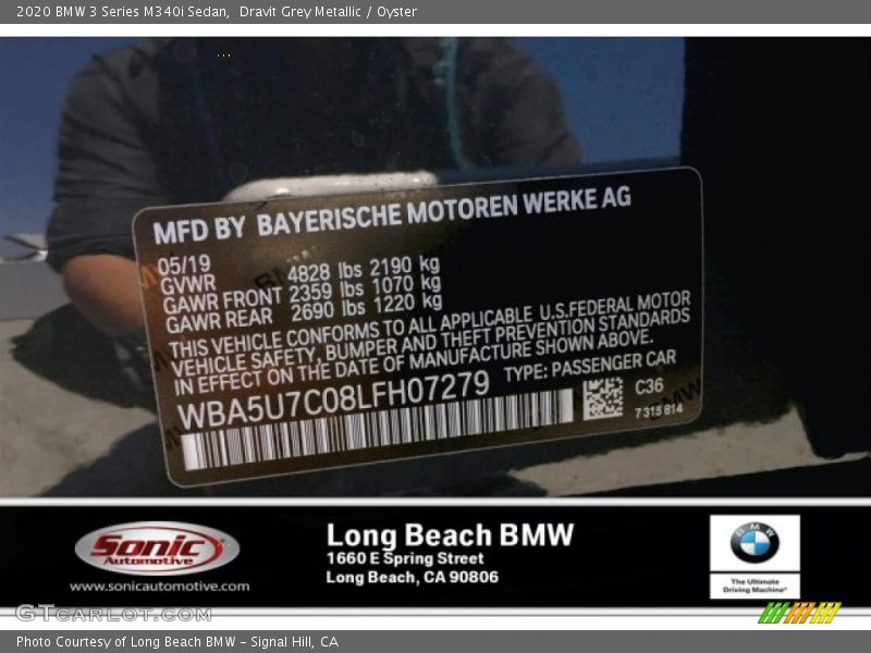 Dravit Grey Metallic / Oyster 2020 BMW 3 Series M340i Sedan