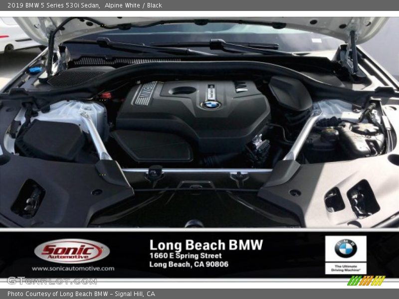Alpine White / Black 2019 BMW 5 Series 530i Sedan