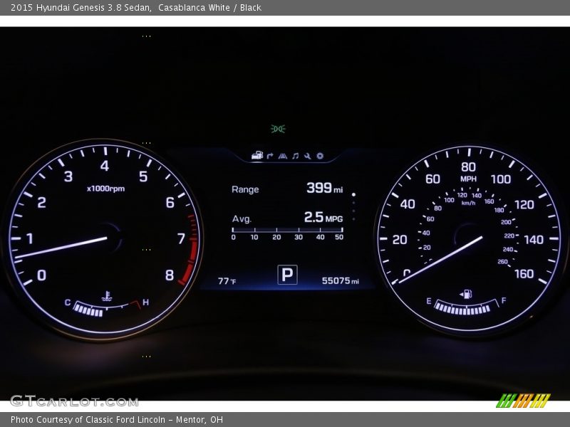 Casablanca White / Black 2015 Hyundai Genesis 3.8 Sedan