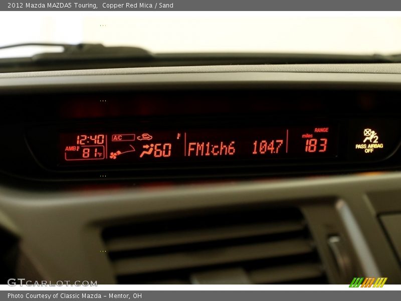 Copper Red Mica / Sand 2012 Mazda MAZDA5 Touring