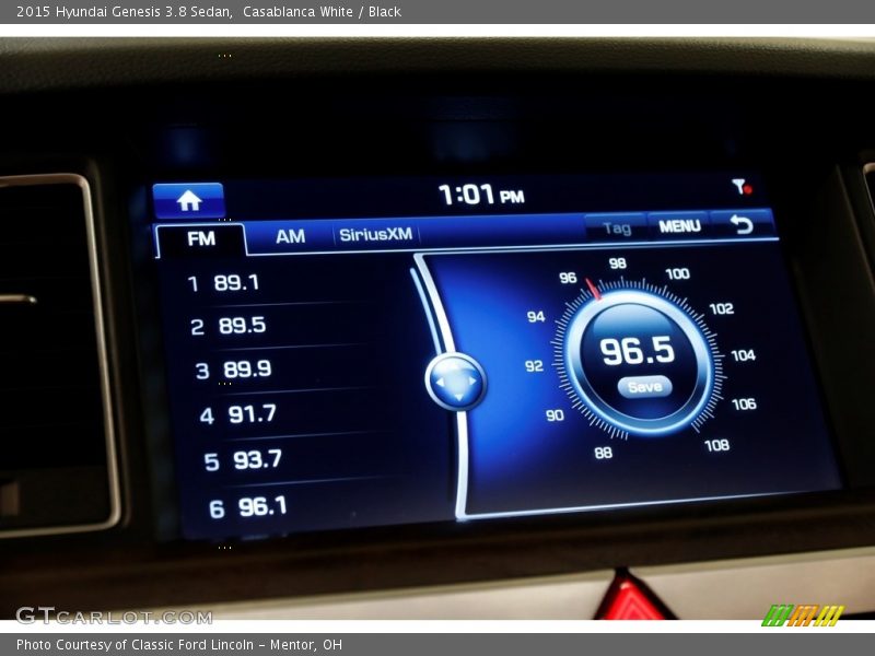 Casablanca White / Black 2015 Hyundai Genesis 3.8 Sedan