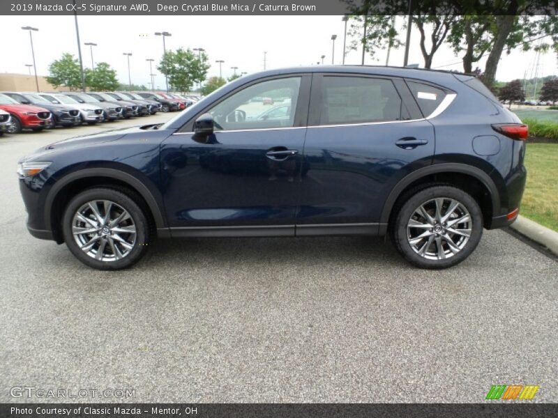 Deep Crystal Blue Mica / Caturra Brown 2019 Mazda CX-5 Signature AWD