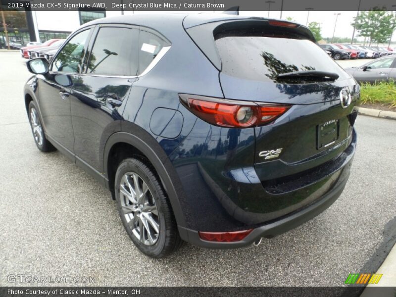 Deep Crystal Blue Mica / Caturra Brown 2019 Mazda CX-5 Signature AWD