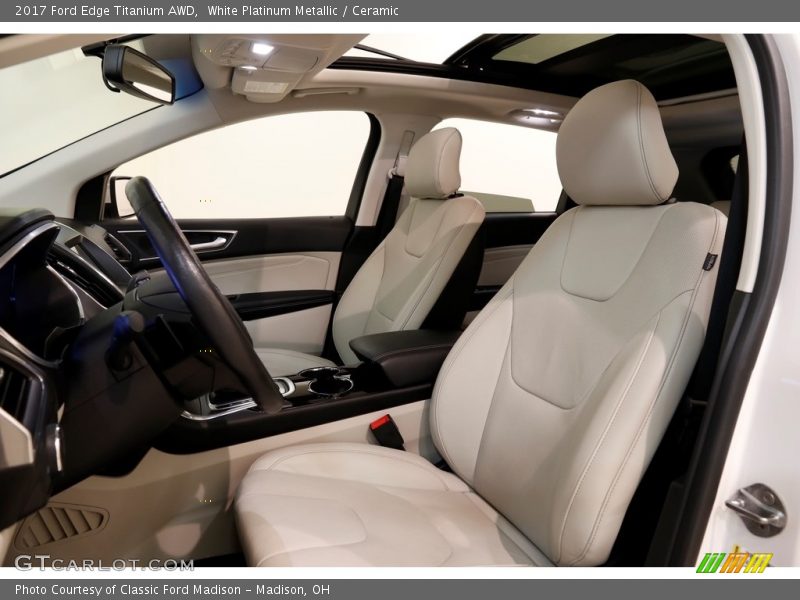 White Platinum Metallic / Ceramic 2017 Ford Edge Titanium AWD