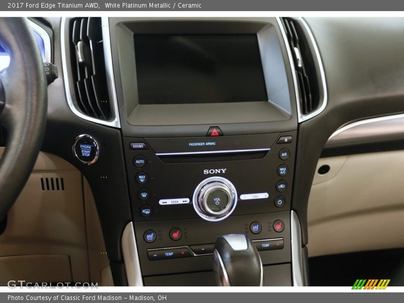 White Platinum Metallic / Ceramic 2017 Ford Edge Titanium AWD