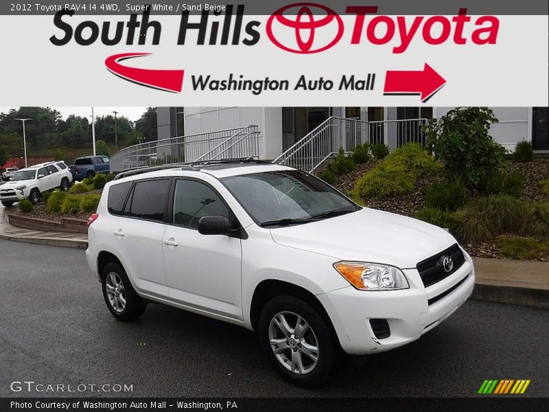 Super White / Sand Beige 2012 Toyota RAV4 I4 4WD