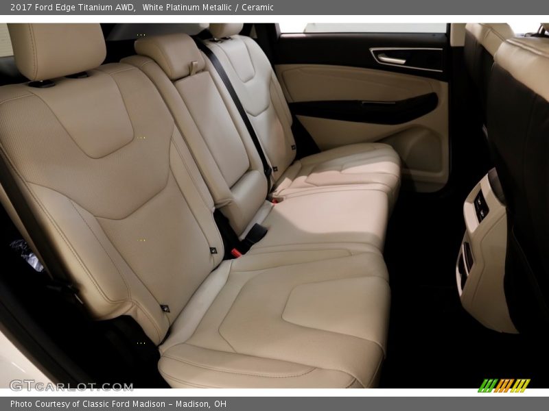 White Platinum Metallic / Ceramic 2017 Ford Edge Titanium AWD