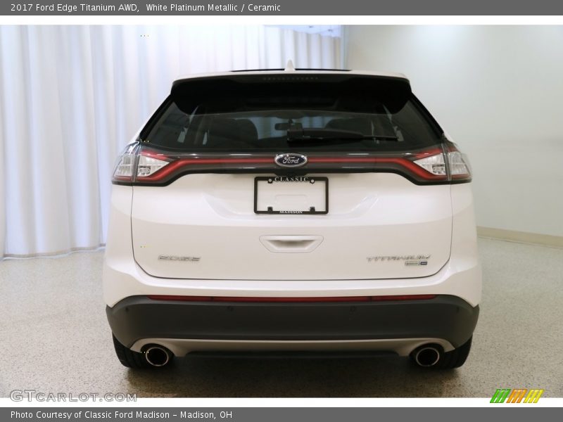 White Platinum Metallic / Ceramic 2017 Ford Edge Titanium AWD