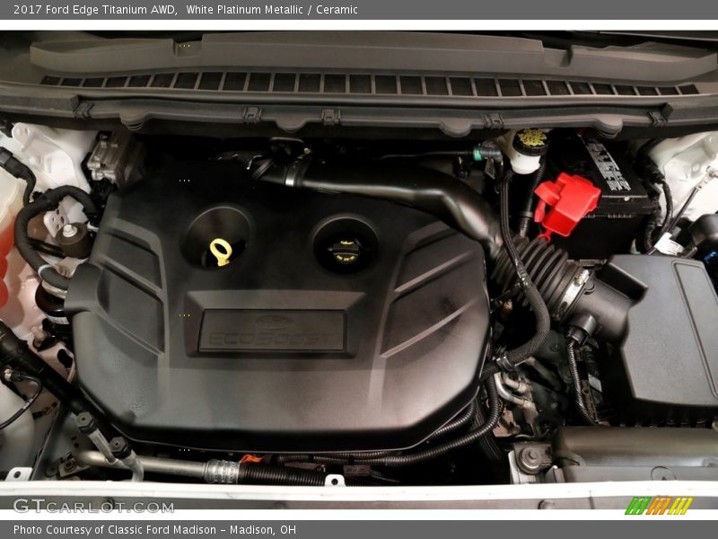White Platinum Metallic / Ceramic 2017 Ford Edge Titanium AWD