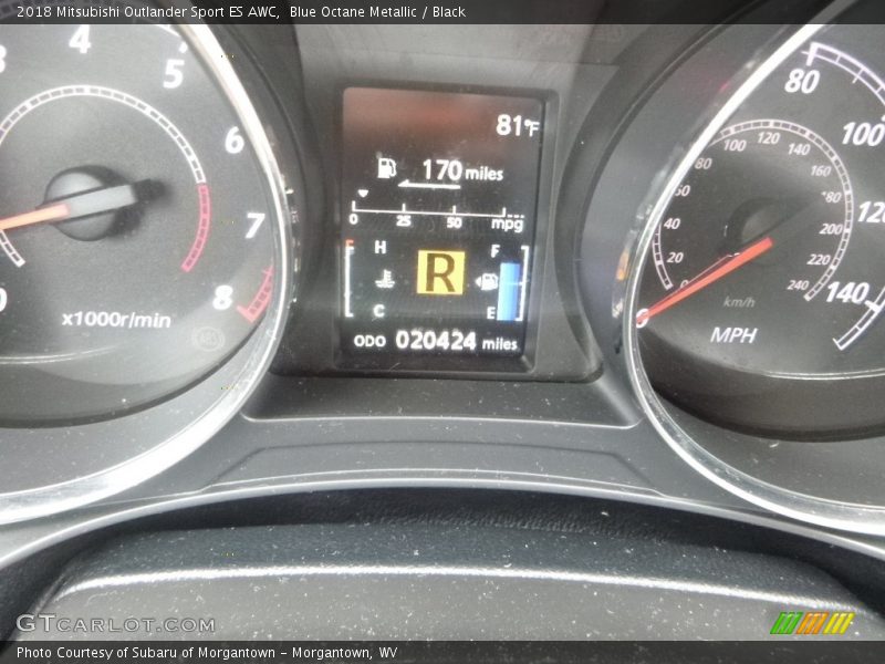 Blue Octane Metallic / Black 2018 Mitsubishi Outlander Sport ES AWC