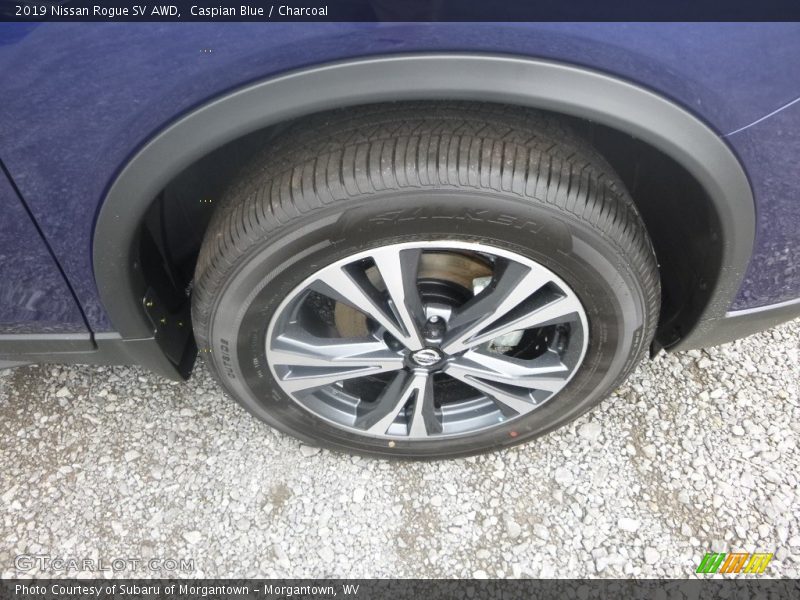 Caspian Blue / Charcoal 2019 Nissan Rogue SV AWD