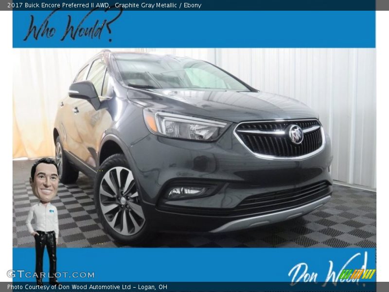 Graphite Gray Metallic / Ebony 2017 Buick Encore Preferred II AWD