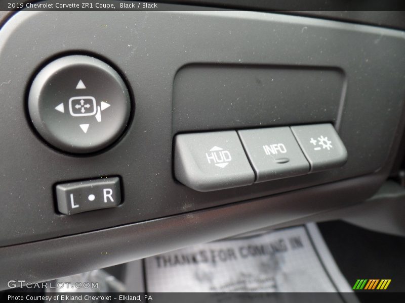 Controls of 2019 Corvette ZR1 Coupe