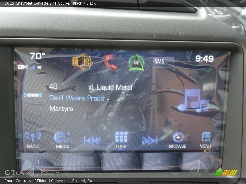 Controls of 2019 Corvette ZR1 Coupe