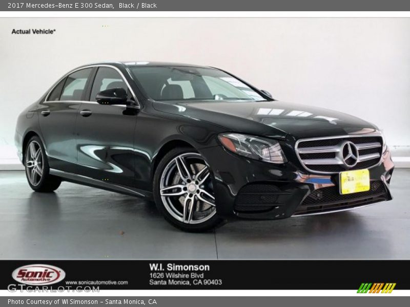 Black / Black 2017 Mercedes-Benz E 300 Sedan
