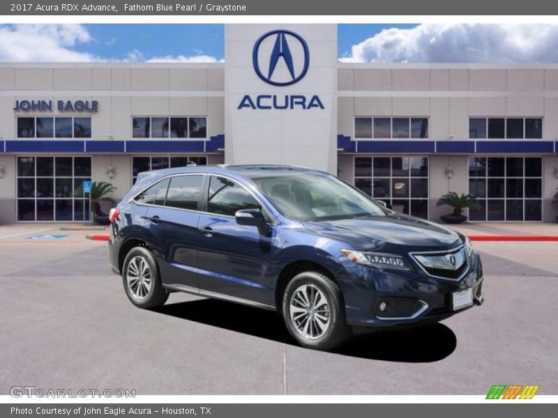 Fathom Blue Pearl / Graystone 2017 Acura RDX Advance