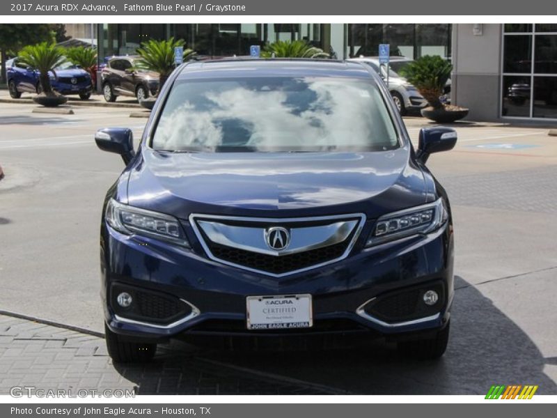 Fathom Blue Pearl / Graystone 2017 Acura RDX Advance