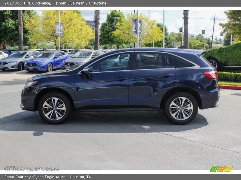 Fathom Blue Pearl / Graystone 2017 Acura RDX Advance
