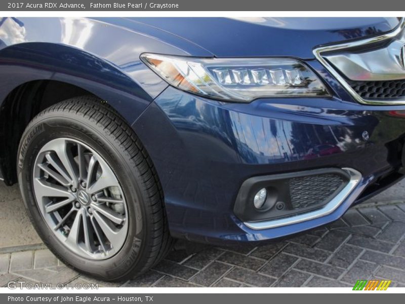 Fathom Blue Pearl / Graystone 2017 Acura RDX Advance