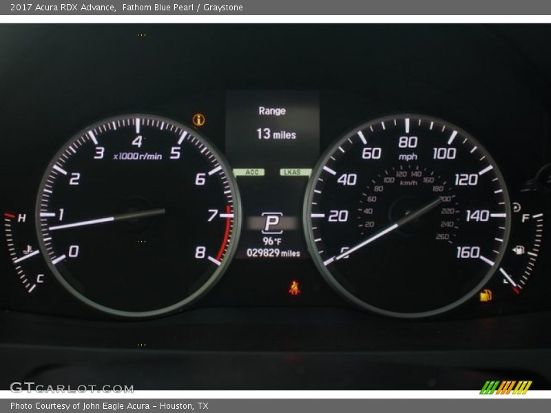 Fathom Blue Pearl / Graystone 2017 Acura RDX Advance