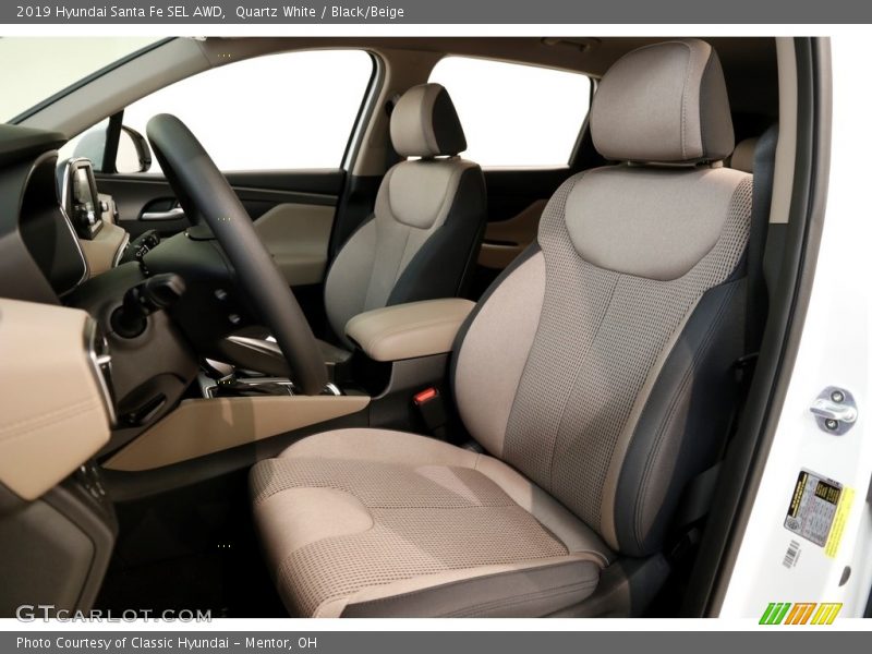 Quartz White / Black/Beige 2019 Hyundai Santa Fe SEL AWD