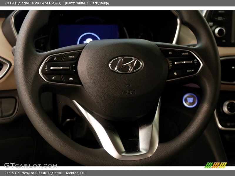 Quartz White / Black/Beige 2019 Hyundai Santa Fe SEL AWD