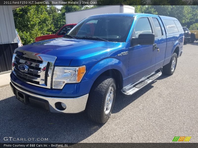 Blue Flame Metallic / Steel Gray 2011 Ford F150 XLT SuperCab