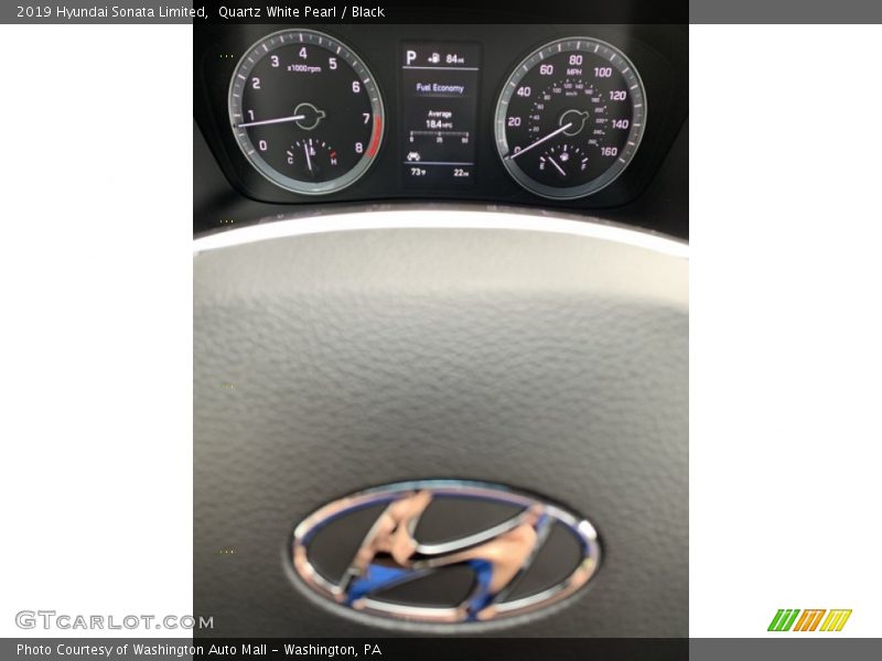 Quartz White Pearl / Black 2019 Hyundai Sonata Limited