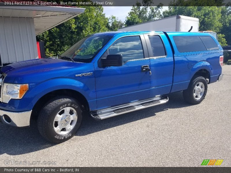 Blue Flame Metallic / Steel Gray 2011 Ford F150 XLT SuperCab