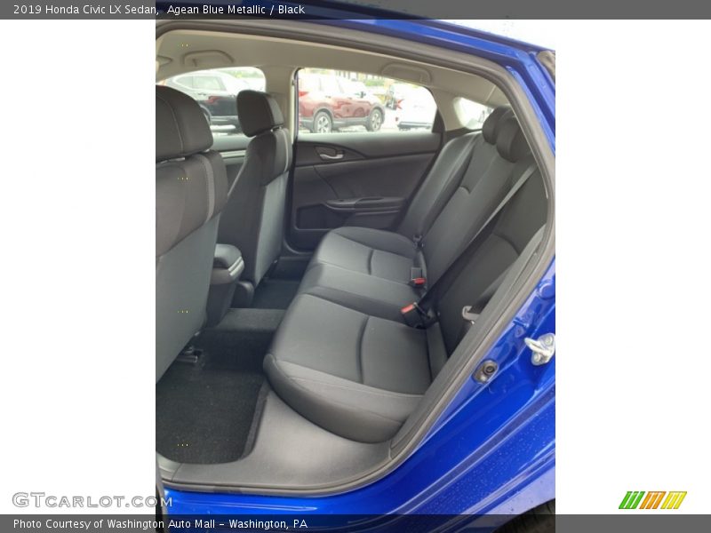 Agean Blue Metallic / Black 2019 Honda Civic LX Sedan