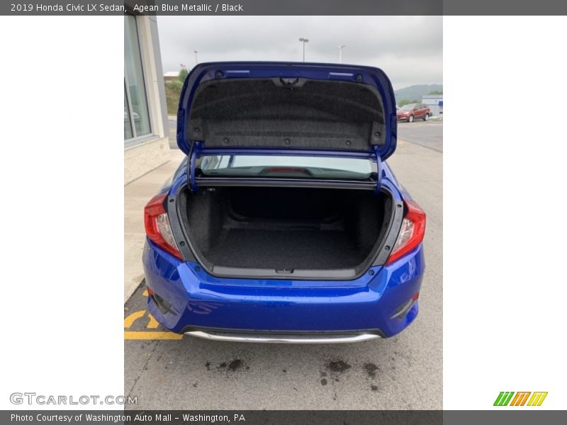 Agean Blue Metallic / Black 2019 Honda Civic LX Sedan
