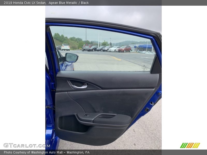 Agean Blue Metallic / Black 2019 Honda Civic LX Sedan