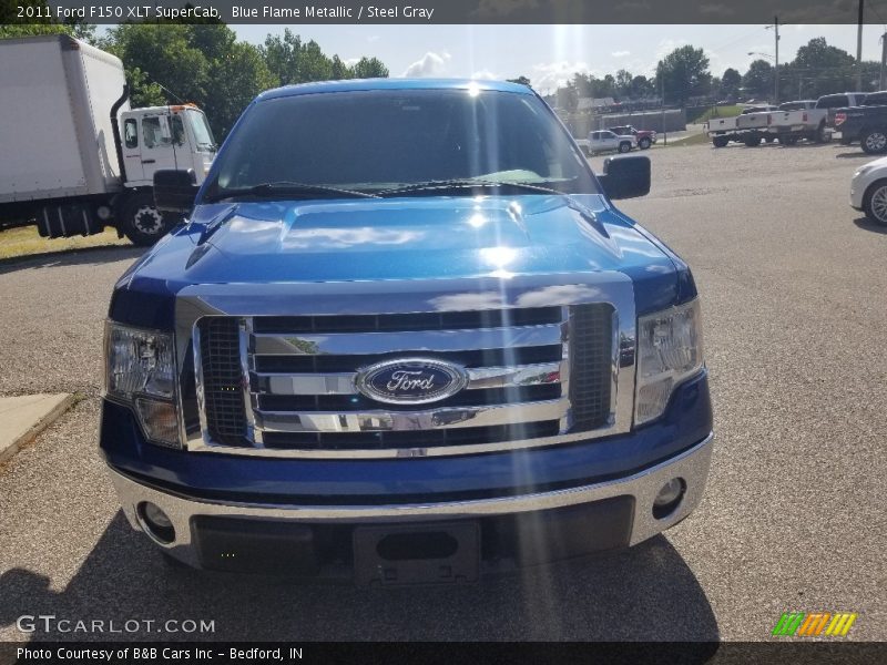 Blue Flame Metallic / Steel Gray 2011 Ford F150 XLT SuperCab