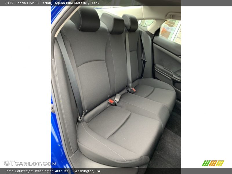 Agean Blue Metallic / Black 2019 Honda Civic LX Sedan