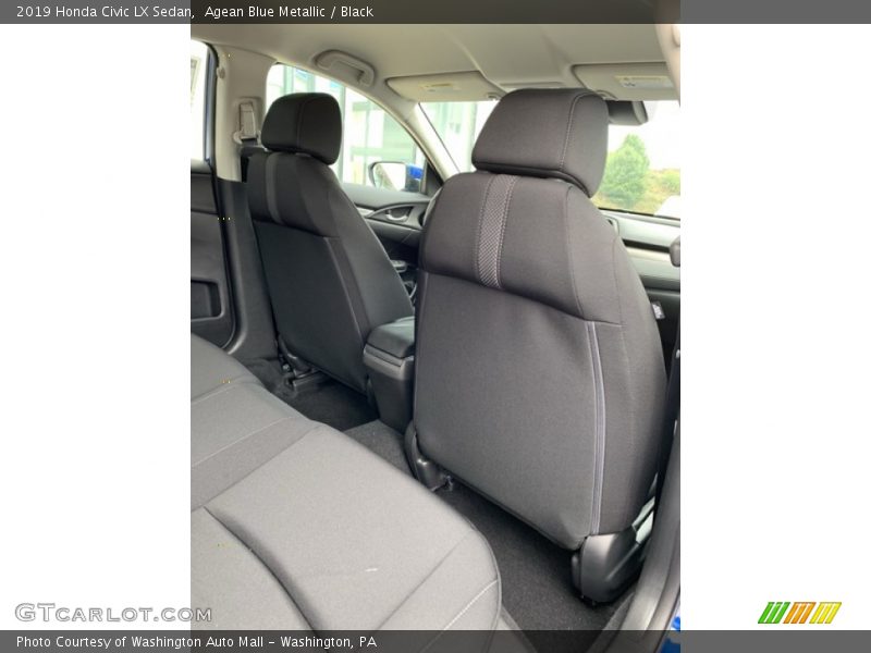 Agean Blue Metallic / Black 2019 Honda Civic LX Sedan