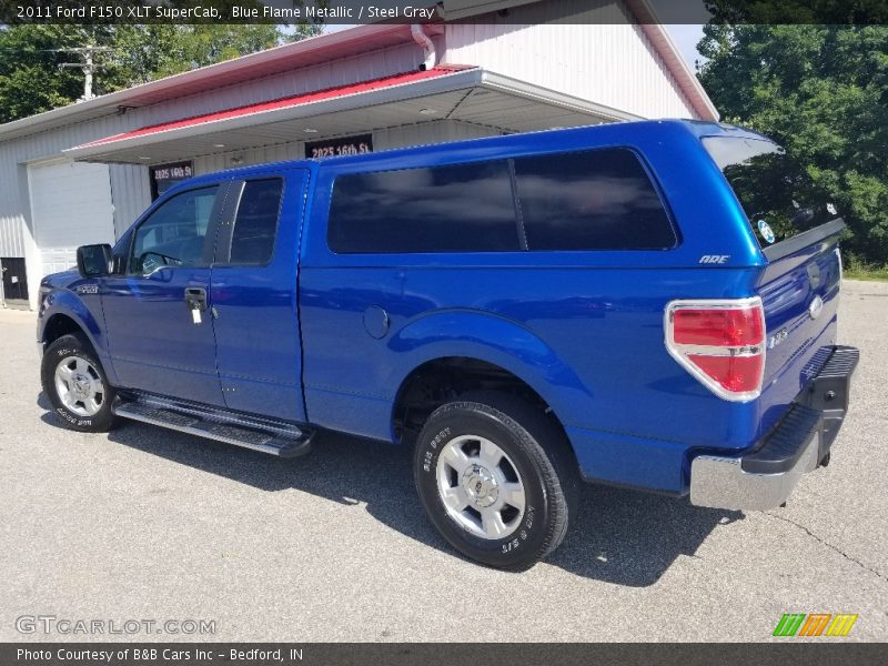 Blue Flame Metallic / Steel Gray 2011 Ford F150 XLT SuperCab