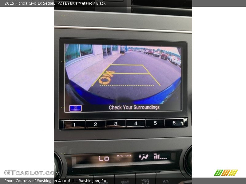 Agean Blue Metallic / Black 2019 Honda Civic LX Sedan