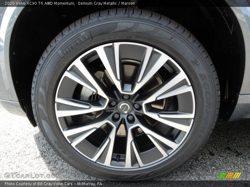 Osmium Gray Metallic / Maroon 2020 Volvo XC90 T6 AWD Momentum